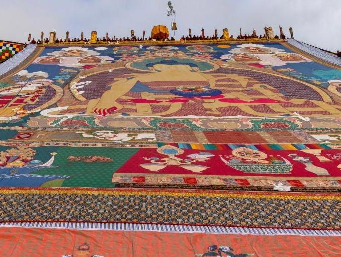 Traditional Shoton Festival celebrated in Lhasa, SW China's Xizang