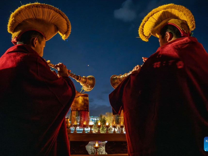 Butter Lamp Festival held in China's Xizang