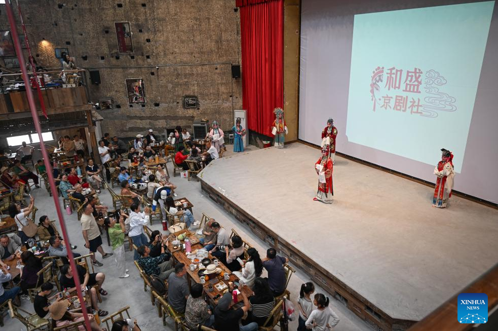 Old building renovated into public tea house in Chongqing, SW China