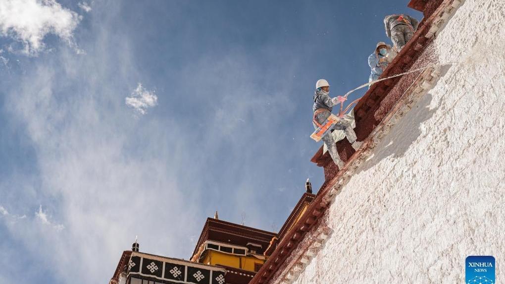 Annual renovation work of Potala Palace conducted in Tibet