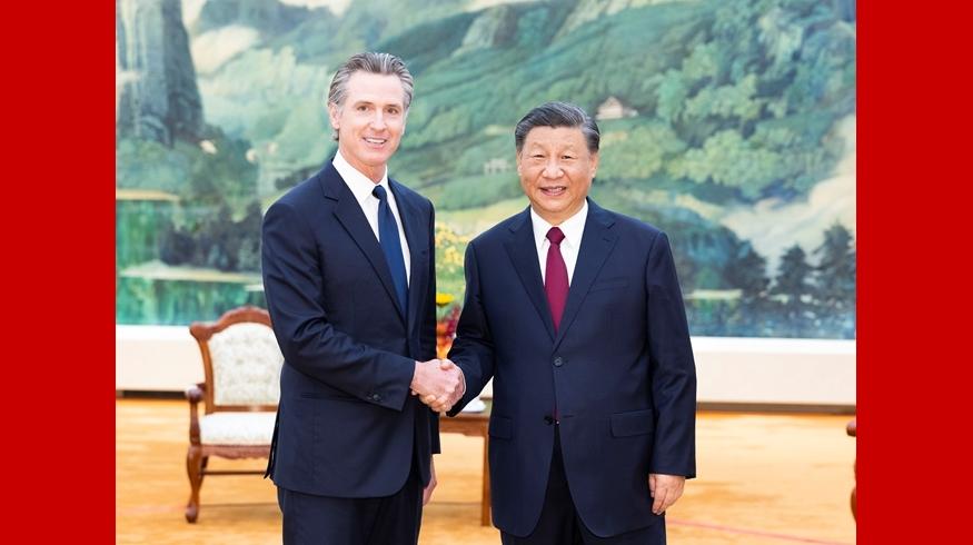 Xi meets U.S. California governor