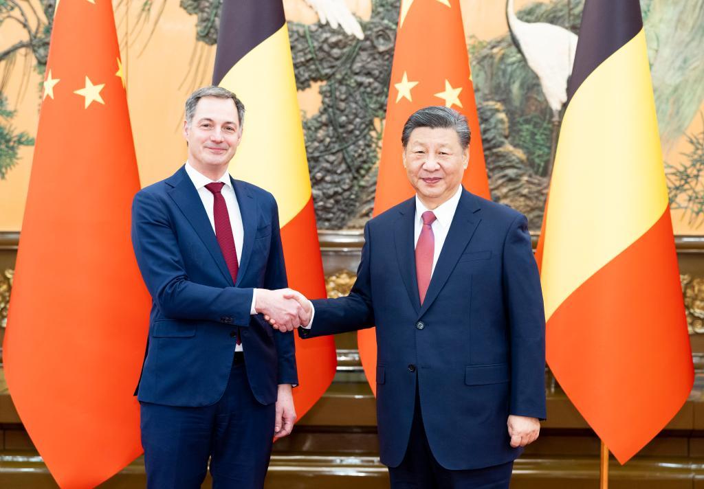 Xi, Belgian PM meet in Beijing, agreeing to enhance ties