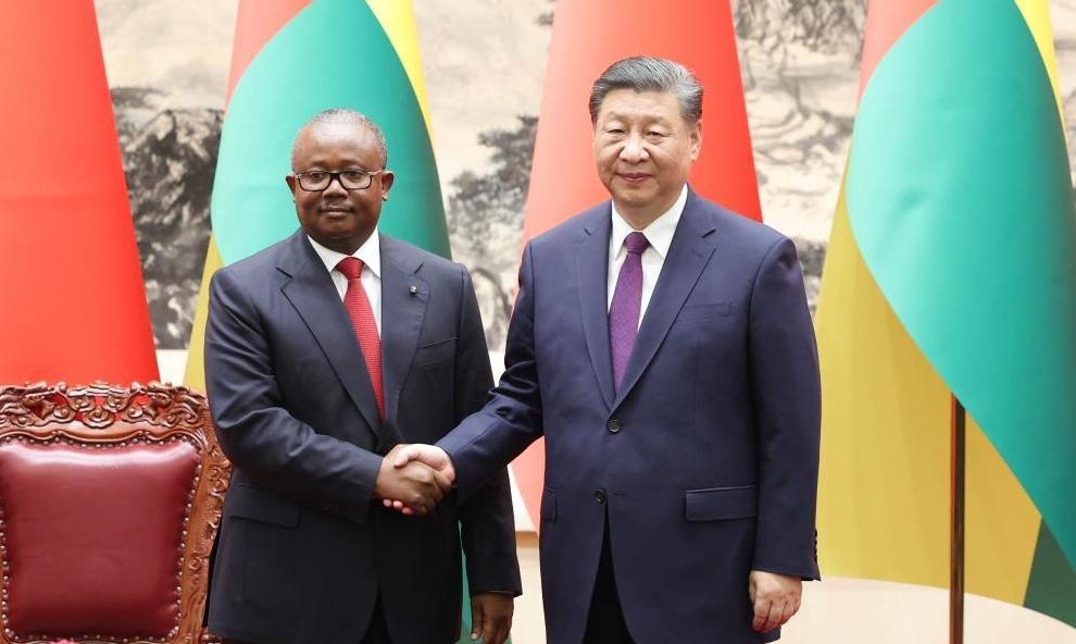 Chinese, Guinea-Bissau presidents hold talks, elevate ties