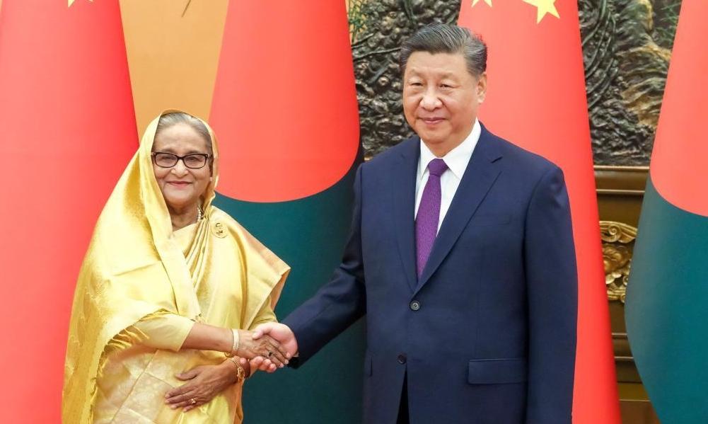 Xi meets Bangladeshi PM, bilateral ties elevated