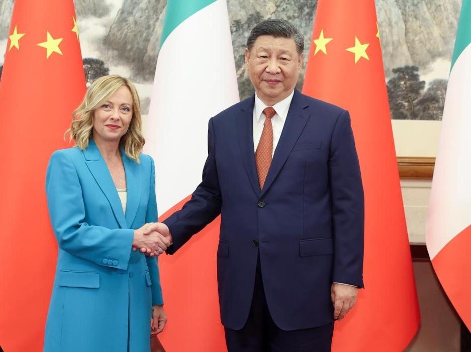 Xi meets Italian prime minister, calls for upholding Silk Road spirit