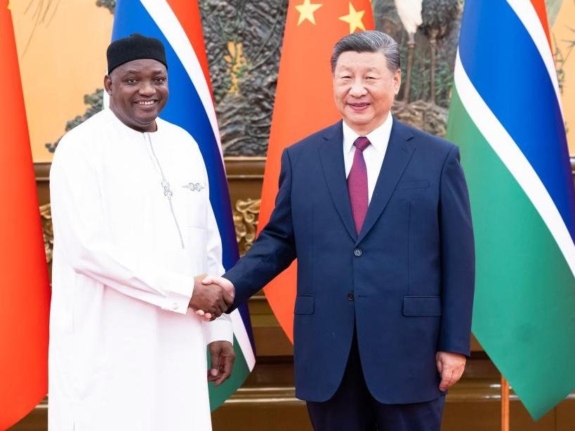 Xi meets Gambian president