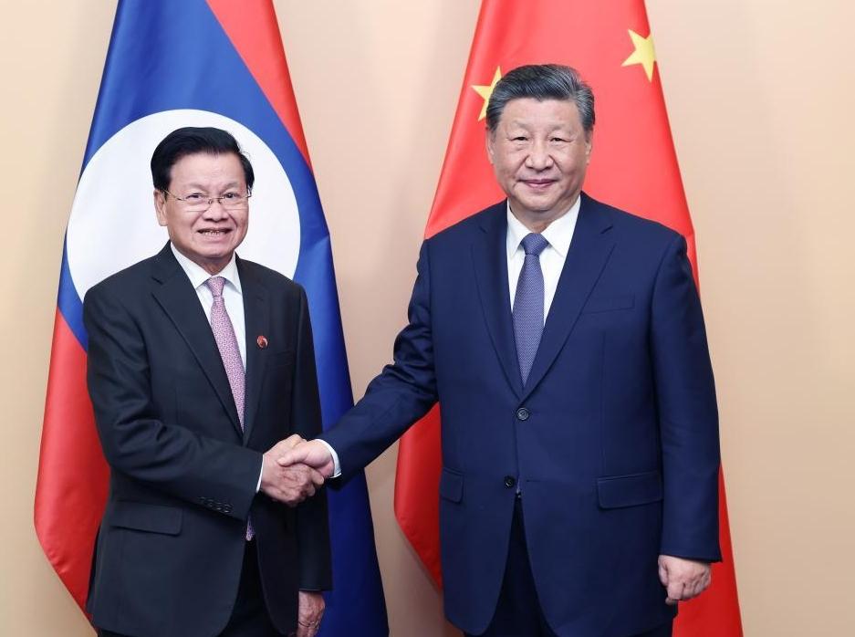 Xi urges China, Laos to forge model for BRI cooperation