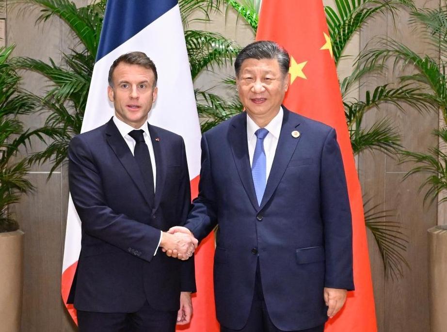 Xi says China, France shoulder common responsibilities amid new changes in int'l situation