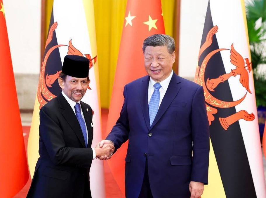 Xi holds talks with Brunei's Sultan