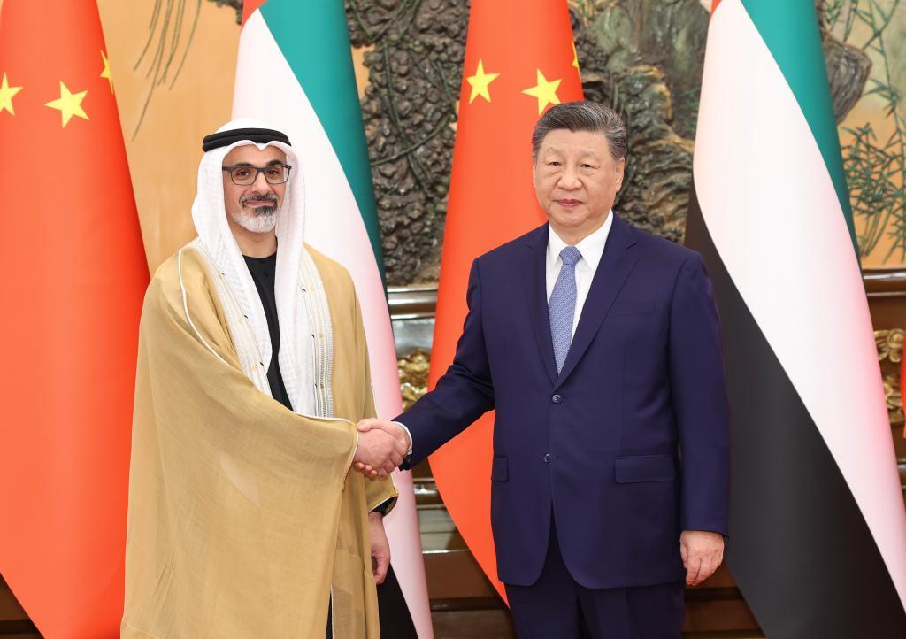 Xi meets Crown Prince of Abu Dhabi, makes four-point proposal on Middle East peace