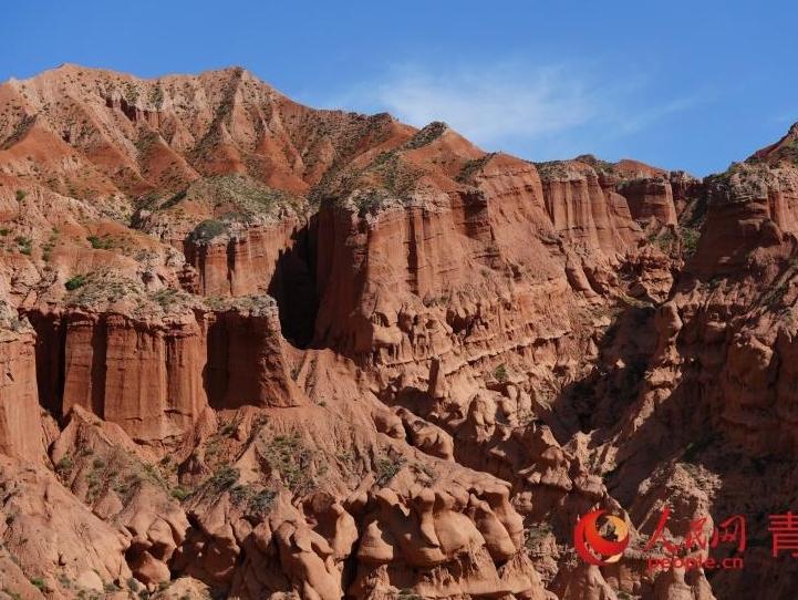 Stunning views of Danxia landform at Guide National Geopark in NW China's Qinghai