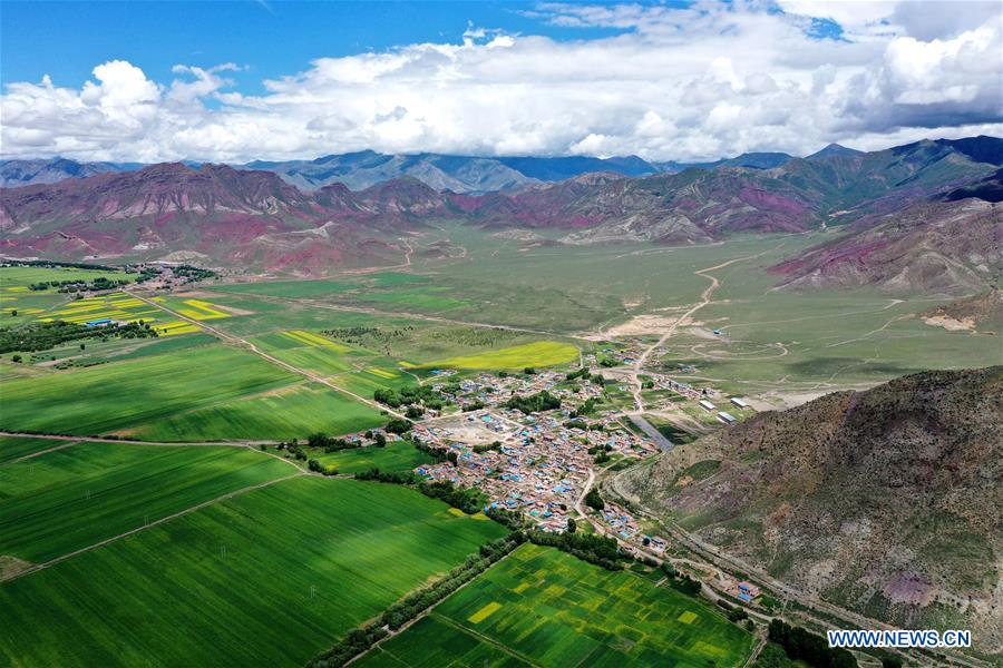 Scenery of Lhunzhub County in China's Tibet
