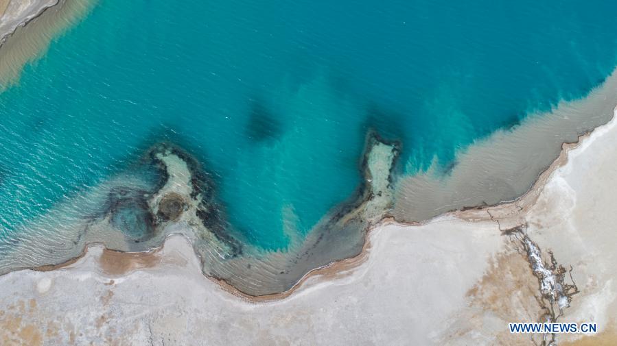 Scenery of Yamzbog Yumco Lake in Shannan, Tibet