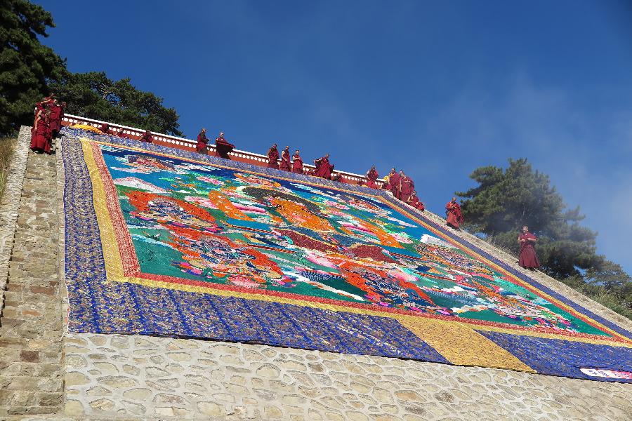 CHINA-INNER MONGOLIA-WUDANGZHAO MONASTERY-TANGKA DISPLAY (CN)