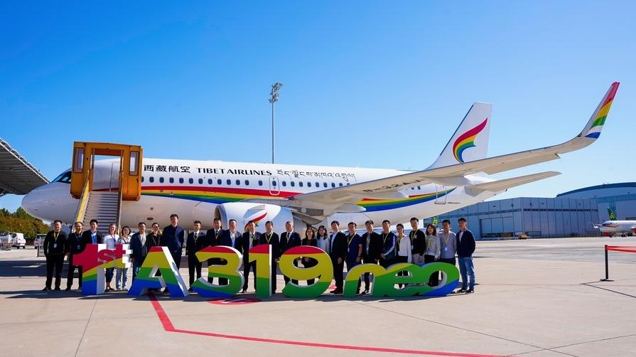 Airbus delivers China-assembled aircraft to Tibet Airlines