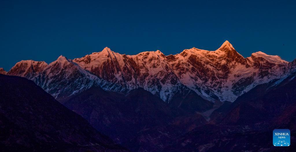 Scenery of Mount Namcha Barwa in China's Tibet