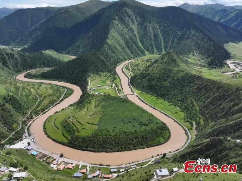Natural scenery of Makehe primitive forest farm in Qinghai
