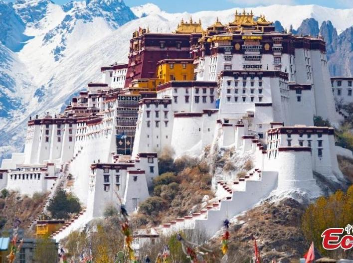 Scenery of Potala Palace after snow